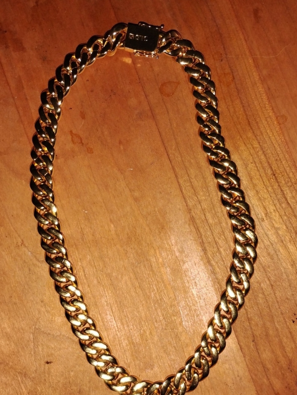 Gold Tone Cuban Link Necklace